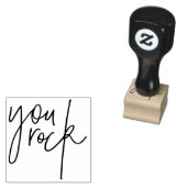 MOTIVATIE POSITIEVE hand lettered u rock Rubberstempel (Gestempeld)