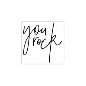 MOTIVATIE POSITIEVE hand lettered u rock Rubberstempel (Afrduk)