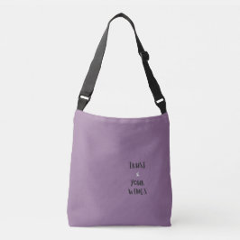 Motivatie Positieve Quote Paarse Boodschappentas v Crossbody Tas