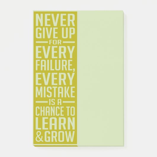 Motivatie post-it notities nooit opgeven post-it® notes (Voorkant)