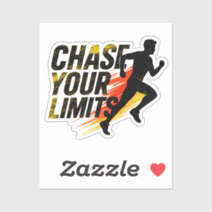 Motivatie Poster – ACHTERVOLG JE GRENZEN Sticker