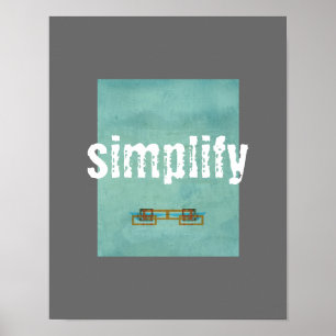 motivatie poster blauw en grijs vereenvoudigen