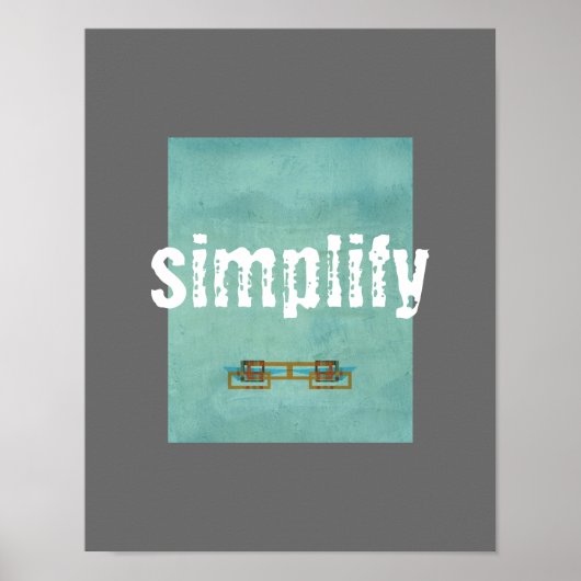 motivatie poster blauw en grijs vereenvoudigen (Voorkant)