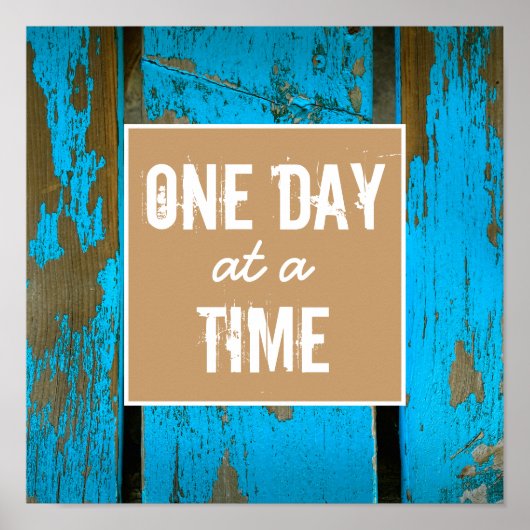 motivatie poster citaat één dag per keer (Voorkant)