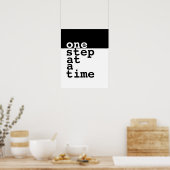 motivatie poster één stap in een tijd tekst (Keuken)
