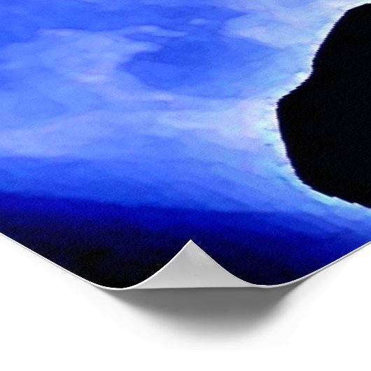 Motivatie Poster Howling Wolf & Blue Moon (Hoek)