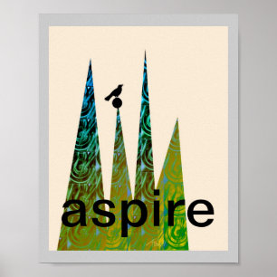 motivatie poster kunstvogel abstract modern