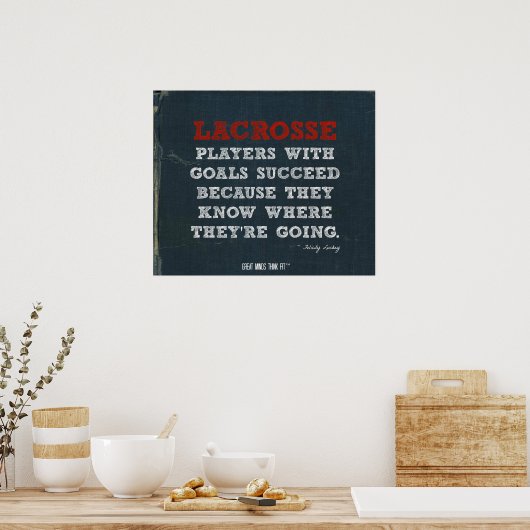 Motivatie Poster Lacrosse voor succes! (Keuken)