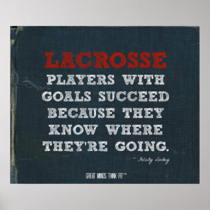 Motivatie Poster Lacrosse voor succes!