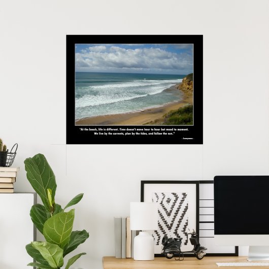 Motivatie Poster - Levensduur bij strand (Thuiskantoor)
