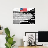 Motivatie Poster met Citaat door Plato (Thuiskantoor)