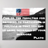 Motivatie Poster met Citaat door Plato (Voorkant)