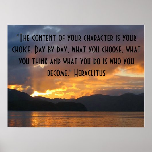 Motivatie Poster met citaat van Heraclitus (Voorkant)