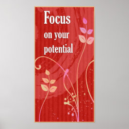 Motivatie Poster met focuspositieve instelling