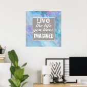 motivatie poster met tekstcitaat leidt het leven (Thuiskantoor)