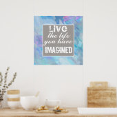 motivatie poster met tekstcitaat leidt het leven (Keuken)