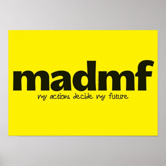 Motivatie Poster - Mijn acties bepalen mijn toekom (Voorkant)