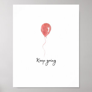 Motivatie Poster – Minimalistische Waterverf Kunst