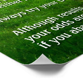 Motivatie Poster: Niets is "Meant to be" Poster (Hoek)