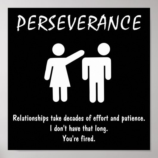 MOTIVATIE POSTER ~ PERSEVERING (Voorkant)