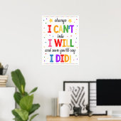Motivatie Poster regenboogklaslokaal (Thuiskantoor)