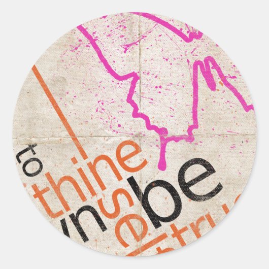Motivatie Poster Ronde Sticker (Voorkant)