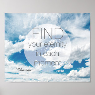motivatie poster Thoreau citaat over de blauwe luc