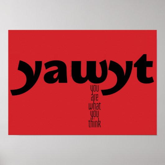 Motivatie Poster - U bent wat u denkt (Voorkant)