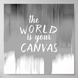 motivatie poster van citaten de wereld is uw canva