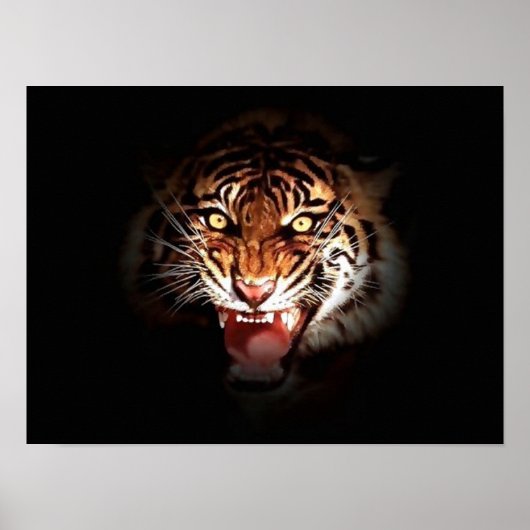 Motivatie Poster van de Roaring van de Tijger (Voorkant)