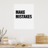 Motivatie Poster van fouten maken (Keuken)