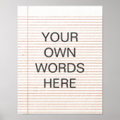 Motivatie Poster van het Citaat, Uw Eigen Woorden (Voorkant)