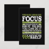 Motivatie poster verblijf gericht werk hard GYM Bedankkaart (Voorkant / Achterkant)