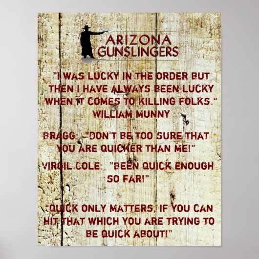 Motivatie Poster voor Cowboy Fast Draw (Voorkant)