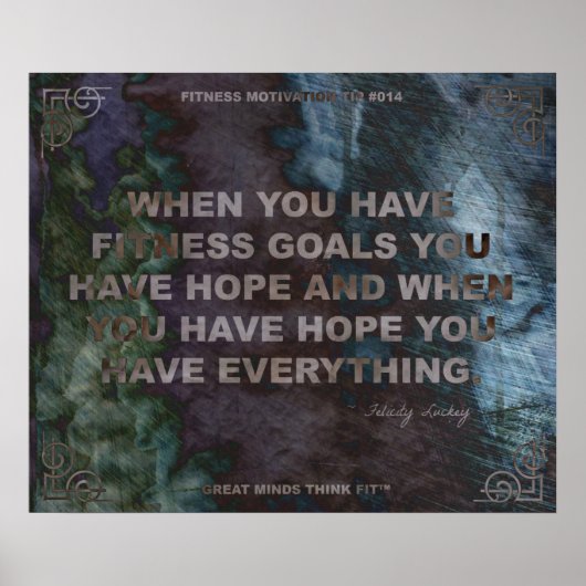 Motivatie Poster voor Fitness Quote #014 (Voorkant)