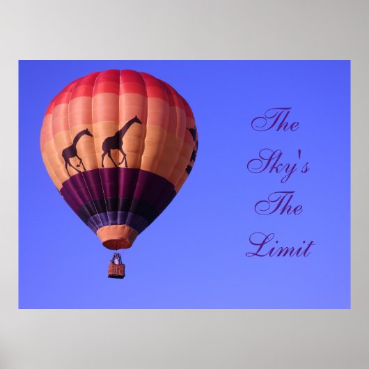 Motivatie Poster voor hot-luchtballon (Voorkant)
