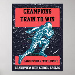 Motivatie Poster voor opleiding Football