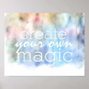 motivatie poster voor prijsopgave op blauwe waterv