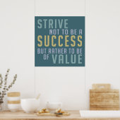 Motivatie poster voor succes en waarde (Keuken)