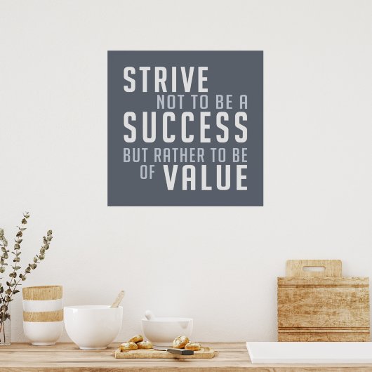 Motivatie poster voor succes en waarde (Keuken)