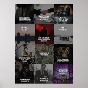 Motivatie Poster voor succesvolle en verrijkte com