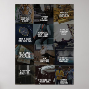 Motivatie Poster voor succesvolle en verrijkte com
