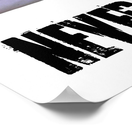 Motivatie Poster voor training nooit stoppen (Hoek)