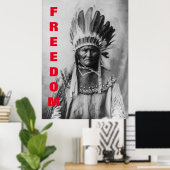 Motivatie Poster voor zwarte en witte Geronimo Fre (Thuiskantoor)