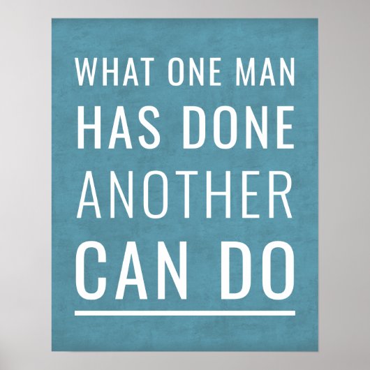 Motivatie Poster Wat een man heeft gedaan (Voorkant)