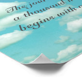 motivatie poster zen citaat op blauwe sky foto (Hoek)