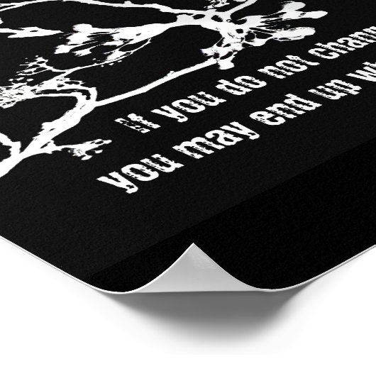 motivatie,  poster zwart-wit (Hoek)