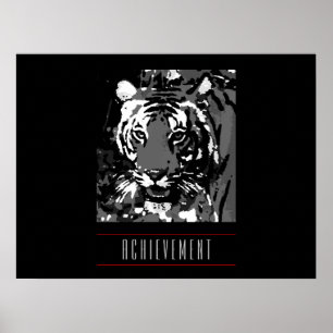 Motivatie prestatie Tiger Poster Print