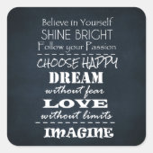 Motivatie prijsbindingen vierkante sticker (Voorkant)