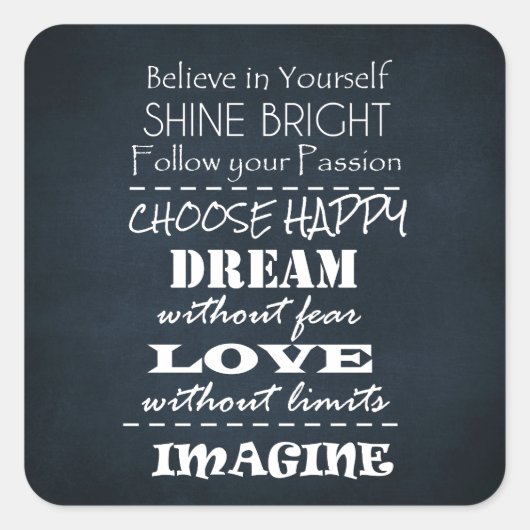 Motivatie prijsbindingen vierkante sticker (Voorkant)